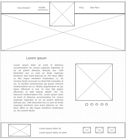 home page wireframe