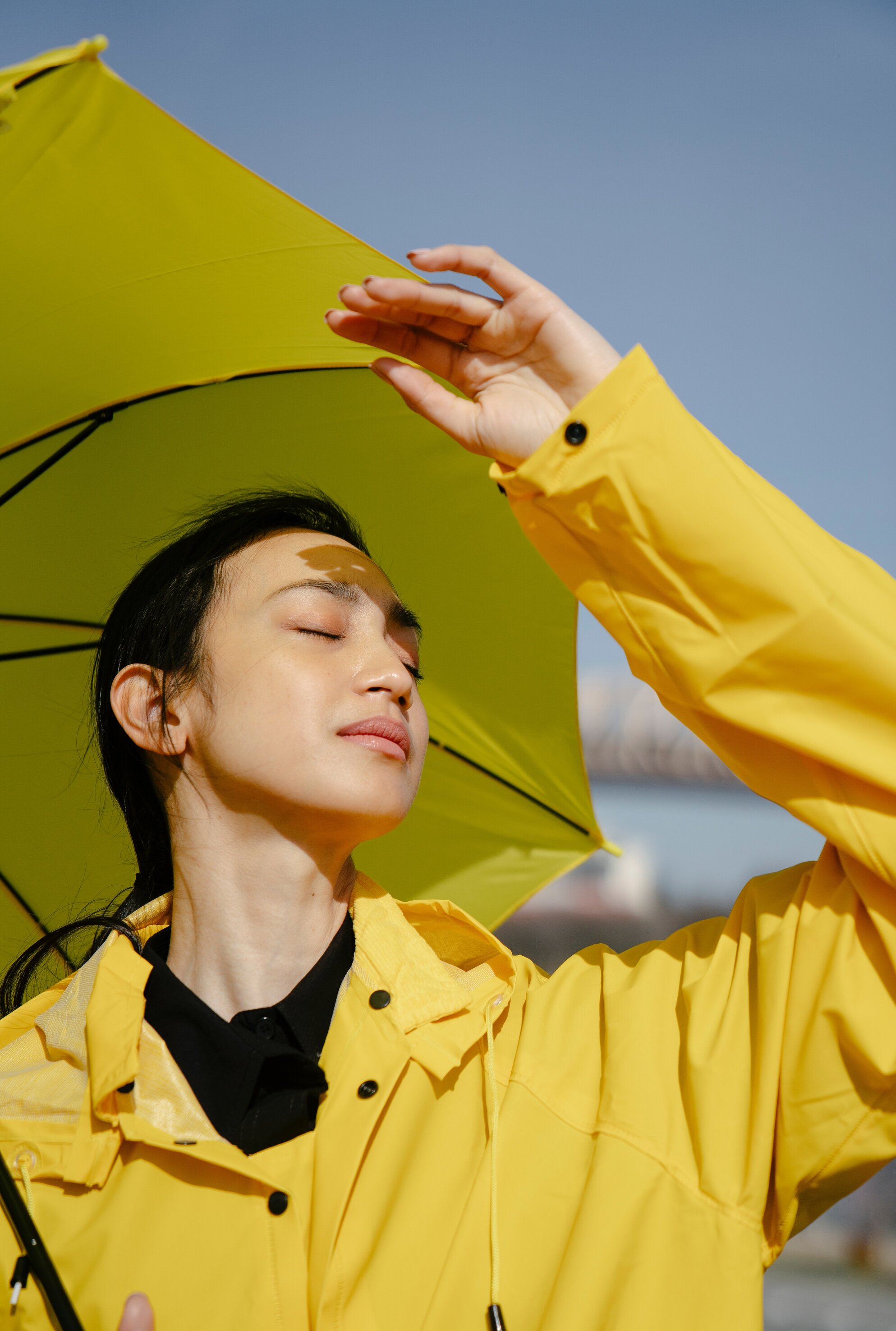 A girl with an umbrella